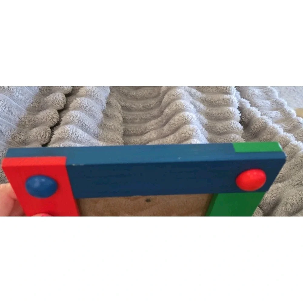 Postmodern Primary Colors Block Wood Picture Art Frame 5x7
